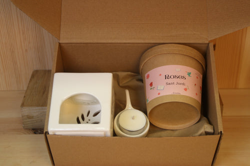 Pack Quemador + Wax Melt Rosas